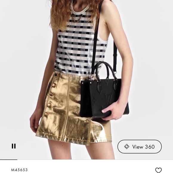 Louis Vuitton black leather on the go pm - Picture 13 of 14